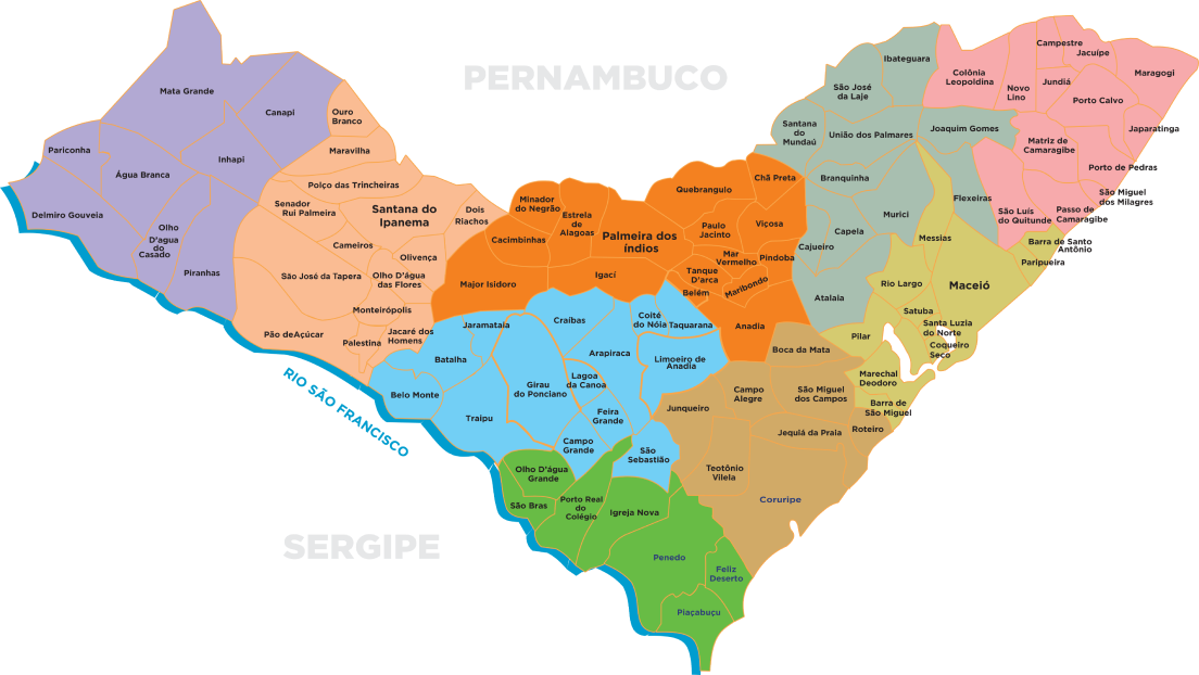 Mapa das Regiões